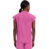 Healing Hands Women’s Scrub Top Relaxed Fit Journey Top – 2 Pockets with Knit Details, Dolman Sleeve and Rounded Hem – 2152(Shocking Pink)