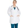Healing Hands Lab Coat For Woman White Coat Fiona with 4 Pockets, Fluid Barrier, Easy Care, and 360° Stretch Fabric 5101(White)