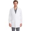 Healing Hands Logan Men’s White Lab Coat with 5 Pockets, Knit Details & Side Slits Back length 34½” 360° Stretch 5100(White)