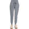 Healing Hands Women’s Jogger Scrub Pant 7 Pockets Elastic Drawstring, with Moisture Wicking & 2-Way Stretch Technology – 9244(Heather Grey)