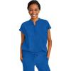 Healing Hands Women’s Scrub Top Relaxed Fit Journey Top – 2 Pockets with Knit Details, Dolman Sleeve and Rounded Hem – 2152(Royal)