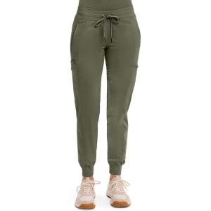 Healing Hands Women’s Jogger Scrub Pant 7 Pockets Elastic Drawstring, with Moisture Wicking & 2-Way Stretch Technology – 9244(Olive)