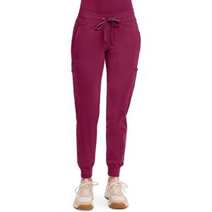 Healing Hands Women’s Jogger Scrub Pant 7 Pockets Elastic Drawstring, with Moisture Wicking & 2-Way Stretch Technology – 9244(Wine)