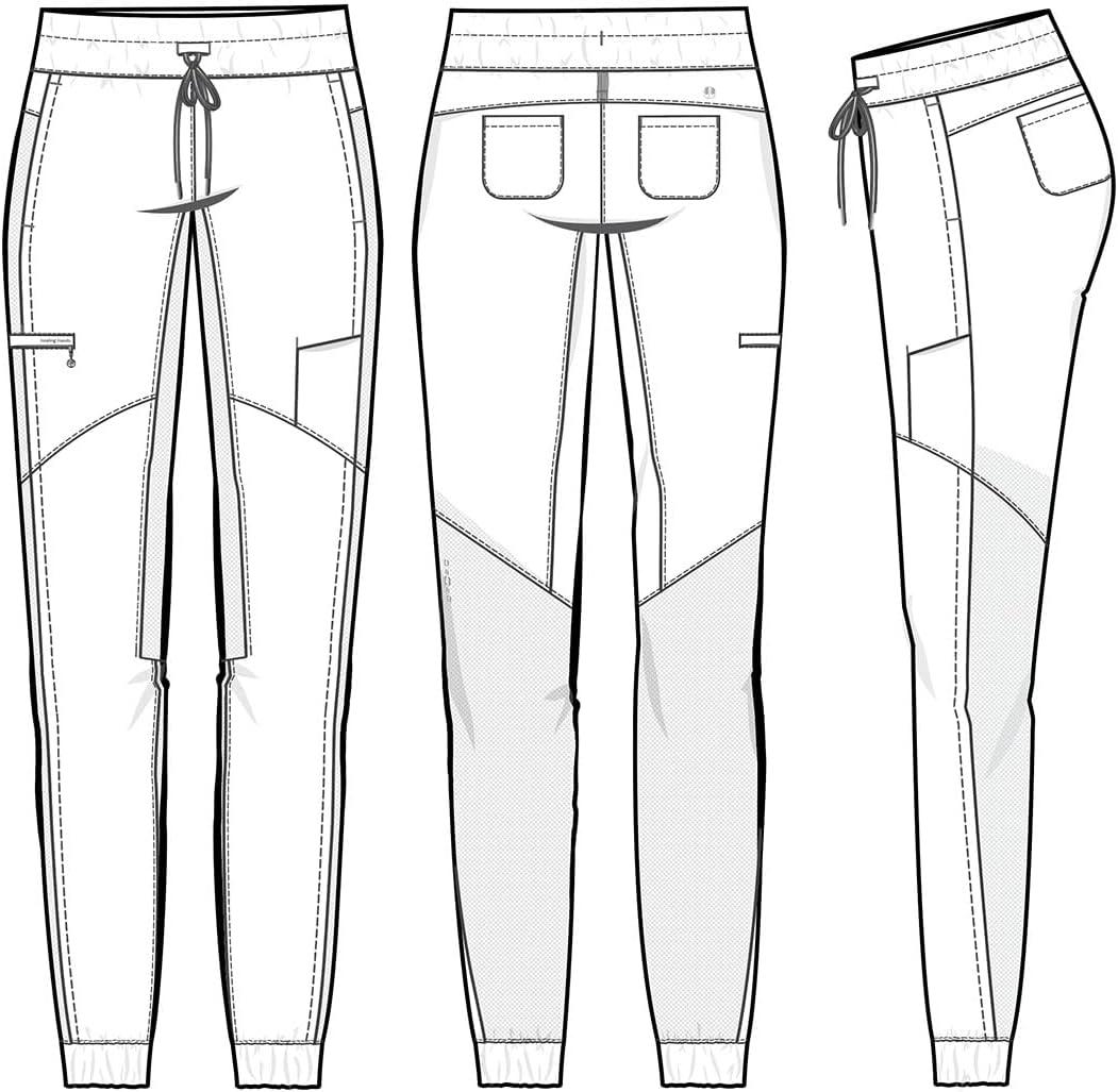 imageHealing Hands Womens Scrub Jogger Pant Naya with 6 Pockets Moisture Wicking 360 Stretch ampamp Recycled Fibers 9156Wine