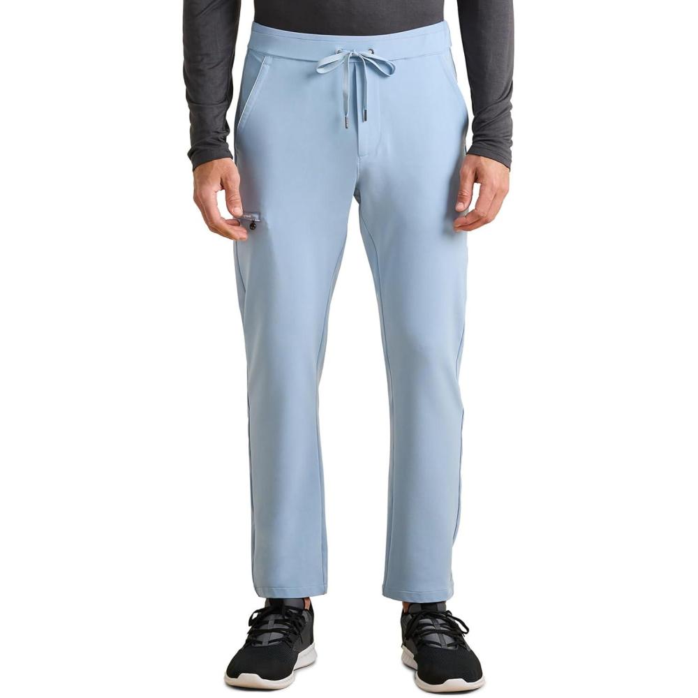 imageHealing Hands Mens Scrub Pant Nash Pant with 6 Pockets Moisture Wicking 360 Stretch ampamp Recycled Poly HH101Icy Blue