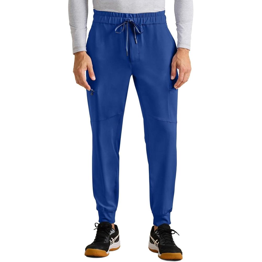 imageHealing Hands Mens Scrub Pant Nolen Jogger with 6 Pocket Moisture Wicking 360 Stretch ampamp Recycled Fibers 9172Royal