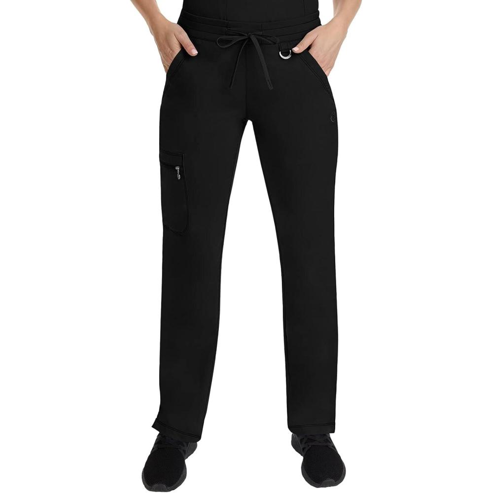 imageHealing Hands Scrub Pants for Women Tamara Pant with 6 Pockets Reversible Drawstring and 2Way Stretch Fabric 9181Black