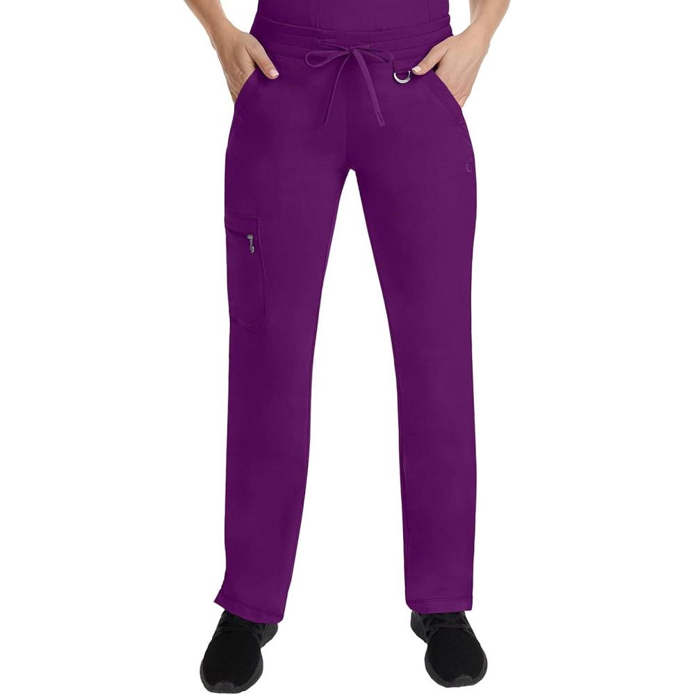 imageHealing Hands Scrub Pants for Women Tamara Pant with 6 Pockets Reversible Drawstring and 2Way Stretch Fabric 9181Eggplant