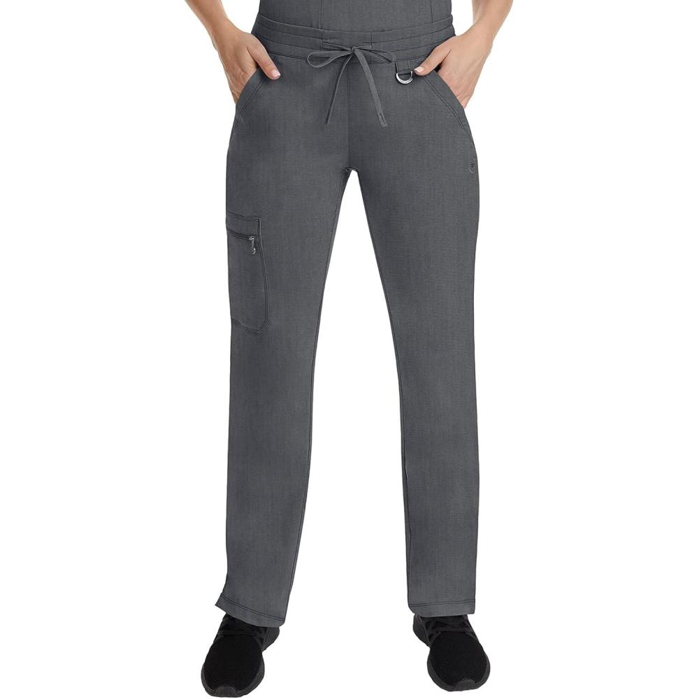 imageHealing Hands Scrub Pants for Women Tamara Pant with 6 Pockets Reversible Drawstring and 2Way Stretch Fabric 9181Heather Grey