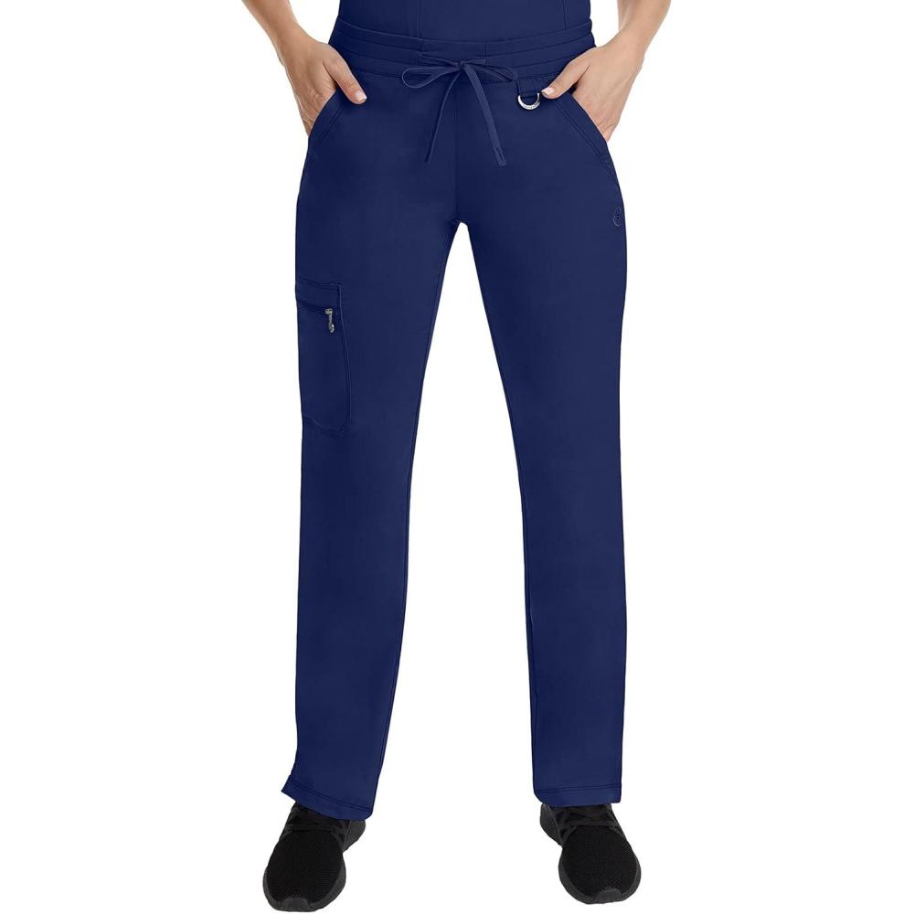 imageHealing Hands Scrub Pants for Women Tamara Pant with 6 Pockets Reversible Drawstring and 2Way Stretch Fabric 9181Navy