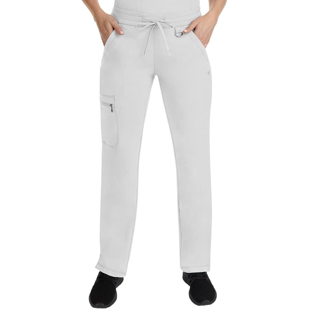 imageHealing Hands Scrub Pants for Women Tamara Pant with 6 Pockets Reversible Drawstring and 2Way Stretch Fabric 9181White