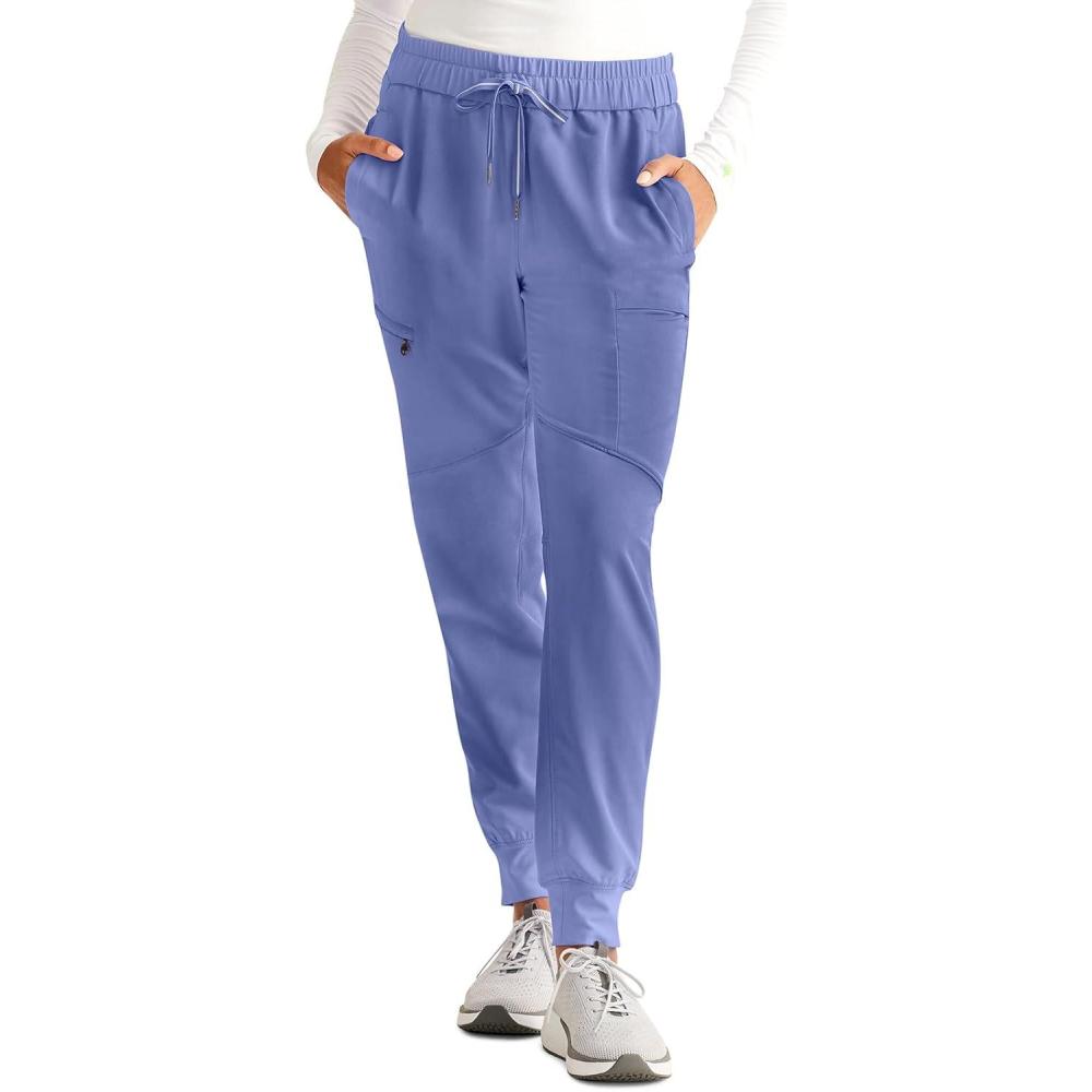 imageHealing Hands Womens Scrub Jogger Pant Naya with 6 Pockets Moisture Wicking 360 Stretch ampamp Recycled Fibers  9156Ceil