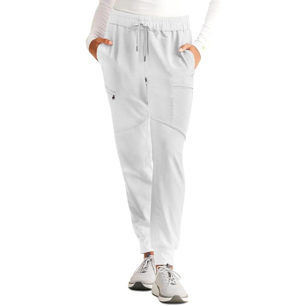 imageHealing Hands Womens Scrub Jogger Pant Naya with 6 Pockets Moisture Wicking 360 Stretch ampamp Recycled Fibers  9156Silver Stone