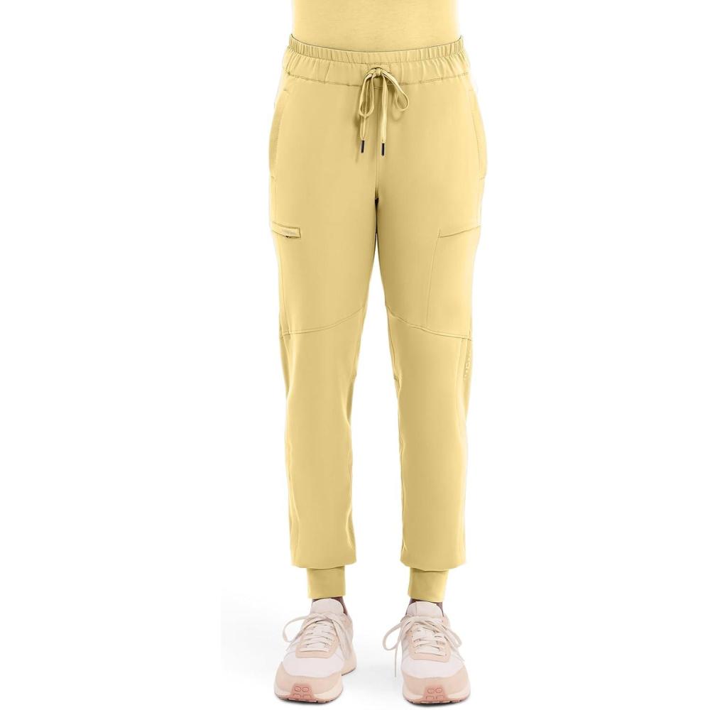 imageHealing Hands Womens Scrub Jogger Pant Naya with 6 Pockets Moisture Wicking 360 Stretch ampamp Recycled Fibers  9156Sunray Yellow