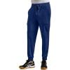 Healing Hands Men’s Scrub Pant Nolen Jogger with 6 Pocket, Moisture Wicking, 360° Stretch & Recycled Fibers 9172(Navy)