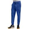 Healing Hands Men’s Scrub Pant Nolen Jogger with 6 Pocket, Moisture Wicking, 360° Stretch & Recycled Fibers 9172(Royal)