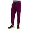 Healing Hands Men’s Scrub Pant Nolen Jogger with 6 Pocket, Moisture Wicking, 360° Stretch & Recycled Fibers 9172(Wine)