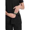 Healing Hands Purple Label Scrub Tops Women – 2-Way Stretch, V-Neck Jean Scrub Tops with 3 Pockets – HH600(Black)