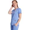 Healing Hands Purple Label Scrub Tops Women – 2-Way Stretch, V-Neck Jean Scrub Tops with 3 Pockets – HH600(Ceil)