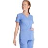 Healing Hands Purple Label Scrub Tops Women – 2-Way Stretch, V-Neck Jean Scrub Tops with 3 Pockets – HH600(Ceil)