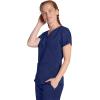 Healing Hands Purple Label Scrub Tops Women – 2-Way Stretch, V-Neck Jean Scrub Tops with 3 Pockets – HH600(Navy)