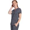 Healing Hands Purple Label Scrub Tops Women – 2-Way Stretch, V-Neck Jean Scrub Tops with 3 Pockets – HH600(Pewter)