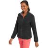 Healing Hands Scrub Jackets For Woman Destini Camo Jacket With 3 Pockets Moisture Wicking & 360° Stretch Fabric 5030(Black)