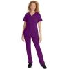 Healing Hands Scrub Pants for Women Tamara Pant with 6 Pockets, Reversible Drawstring, and 2-Way Stretch Fabric 9181(Eggplant)