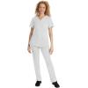 Healing Hands Scrub Pants for Women Tamara Pant with 6 Pockets, Reversible Drawstring, and 2-Way Stretch Fabric 9181(White)