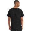 Healing Hands Scrubs for Men V-Neck Scrub Top Jack Camo with Chest Pocket, Moisture Wicking, 360° Stretch & Side Vents 2360(Black)