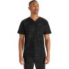 Healing Hands Scrubs for Men V-Neck Scrub Top Jack Camo with Chest Pocket, Moisture Wicking, 360° Stretch & Side Vents 2360(Black)