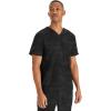 Healing Hands Scrubs for Men V-Neck Scrub Top Jack Camo with Chest Pocket, Moisture Wicking, 360° Stretch & Side Vents 2360(Black)