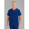 Healing Hands Scrubs for Men V-Neck Scrub Top Jack Camo with Chest Pocket, Moisture Wicking, 360° Stretch & Side Vents 2360(Navy)