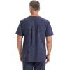 Healing Hands Scrubs for Men V-Neck Scrub Top Jack Camo with Chest Pocket, Moisture Wicking, 360° Stretch & Side Vents 2360(Pewter)