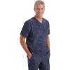 Healing Hands Scrubs for Men V-Neck Scrub Top Jack Camo with Chest Pocket, Moisture Wicking, 360° Stretch & Side Vents 2360(Pewter)
