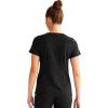 Healing Hands Scrubs for Women V-Neck Scrub Top Jolie with 2 Zip Pockets, Moisture Wicking & 360° Stretch Fabric HH601(Black)