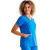Healing Hands Scrubs for Women V-Neck Scrub Top Jolie with 2 Zip Pockets, Moisture Wicking & 360° Stretch Fabric HH601(Royal)