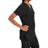Healing Hands Scrubs for Women V-Neck Scrub Top Joy Camo with Moisture Wicking,360° Stretch & Quick Dry Fabric 2353(Black)