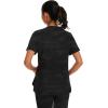 Healing Hands Scrubs for Women V-Neck Scrub Top Joy Camo with Moisture Wicking,360° Stretch & Quick Dry Fabric 2353(Black)