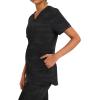Healing Hands Scrubs for Women V-Neck Scrub Top Joy Camo with Moisture Wicking,360° Stretch & Quick Dry Fabric 2353(Black)