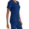 Healing Hands Scrubs for Women V-Neck Scrub Top Joy Camo with Moisture Wicking,360° Stretch & Quick Dry Fabric 2353(Navy)
