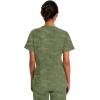 Healing Hands Scrubs for Women V-Neck Scrub Top Joy Camo with Moisture Wicking,360° Stretch & Quick Dry Fabric 2353(Olive)