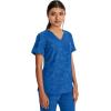 Healing Hands Scrubs for Women V-Neck Scrub Top Joy Camo with Moisture Wicking,360° Stretch & Quick Dry Fabric 2353(Royal)