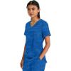 Healing Hands Scrubs for Women V-Neck Scrub Top Joy Camo with Moisture Wicking,360° Stretch & Quick Dry Fabric 2353(Royal)