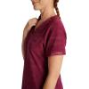 Healing Hands Scrubs for Women V-Neck Scrub Top Joy Camo with Moisture Wicking,360° Stretch & Quick Dry Fabric 2353(Wine)