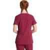 Healing Hands Scrubs for Women V-Neck Scrub Top Joy Camo with Moisture Wicking,360° Stretch & Quick Dry Fabric 2353(Wine)