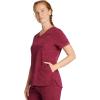 Healing Hands Scrubs for Women V-Neck Scrub Top Joy Camo with Moisture Wicking,360° Stretch & Quick Dry Fabric 2353(Wine)