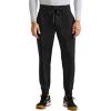 Healing Hands Men’s Scrub Pant Nolen Jogger with 6 Pocket, Moisture Wicking, 360° Stretch & Recycled Fibers 9172(Black)