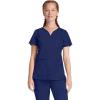 Healing Hands Purple Label Scrub Tops Women – 2-Way Stretch, V-Neck Jean Scrub Tops with 3 Pockets – HH600(Navy)