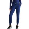 Healing Hands Scrubs for Women Jogger Scrub Pant Trinity Bottom with 6 Pockets, Mid-Rise Pull-on Rib-Knit Waistband HH003(Navy)